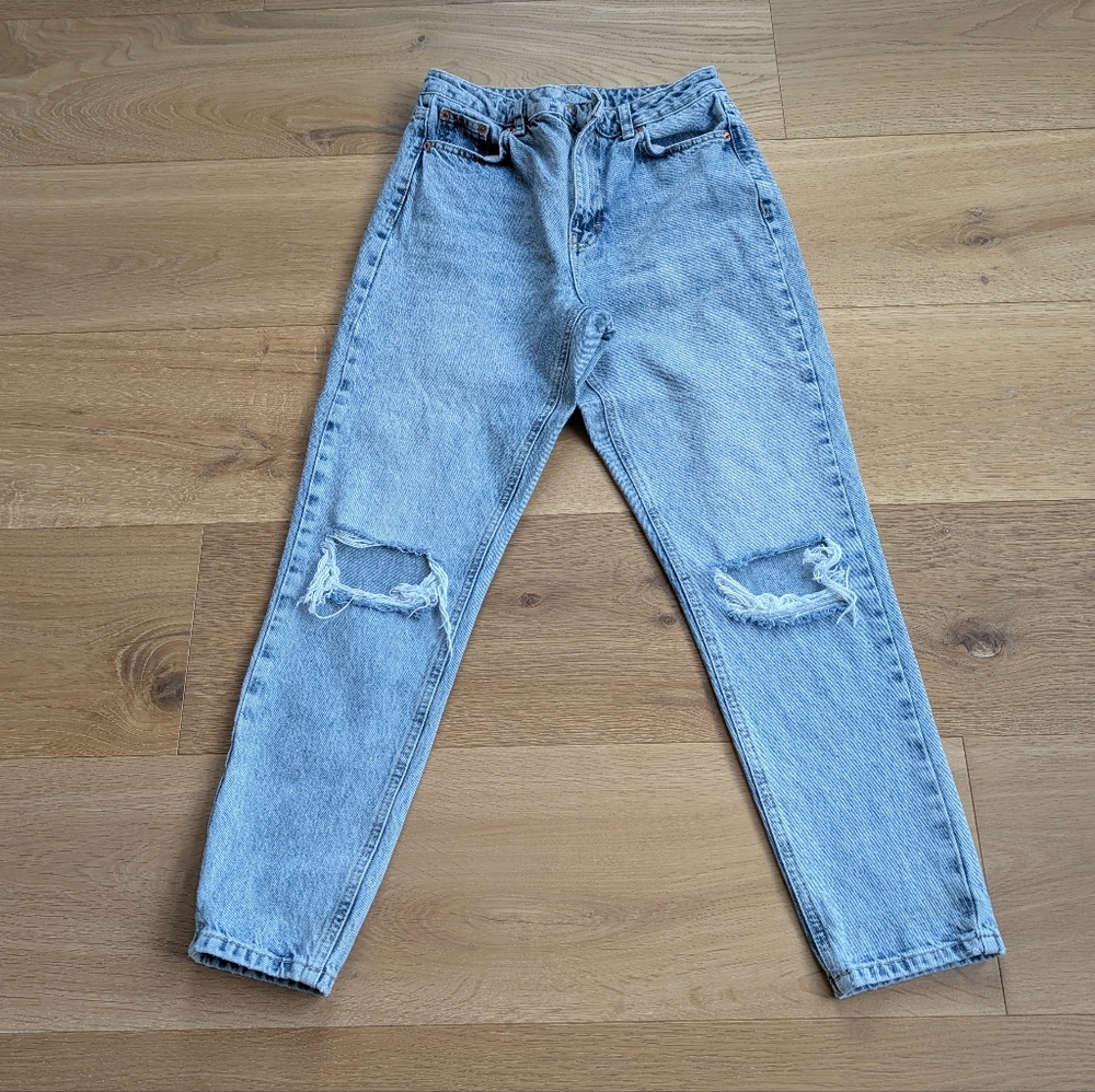 Topshop Distressed High Wasted Jeans